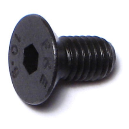 5mm-0.8 x 10mm Black Oxide Class 10.9 Steel Coarse Thread Flat Head Hex Socket Cap Screws