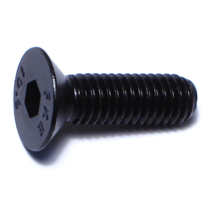 6mm-1.0 x 20mm Black Oxide Class 10.9 Steel Coarse Thread Flat Head Hex Socket Cap Screws