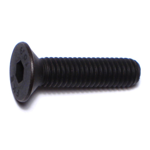 6mm-1.0 x 25mm Black Oxide Class 10.9 Steel Coarse Thread Flat Head Hex Socket Cap Screws