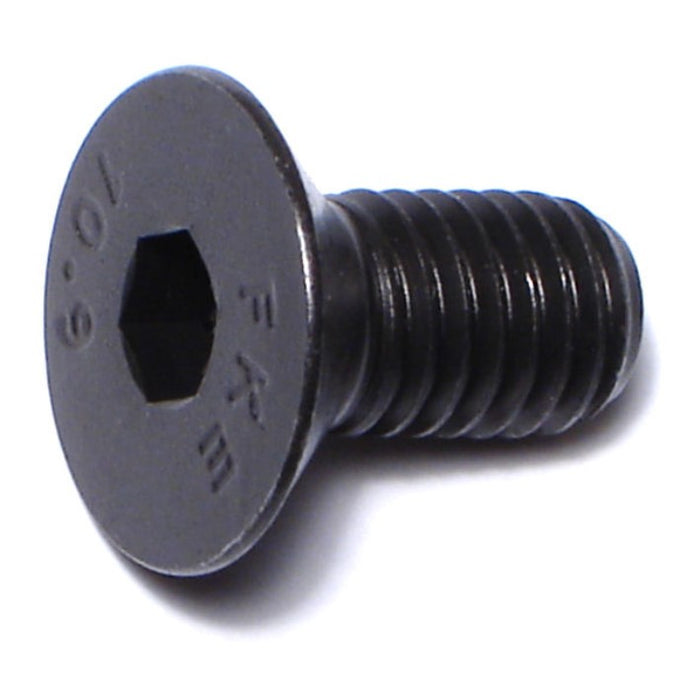 8mm-1.25 x 16mm Black Oxide Class 10.9 Steel Coarse Thread Flat Head Hex Socket Cap Screws