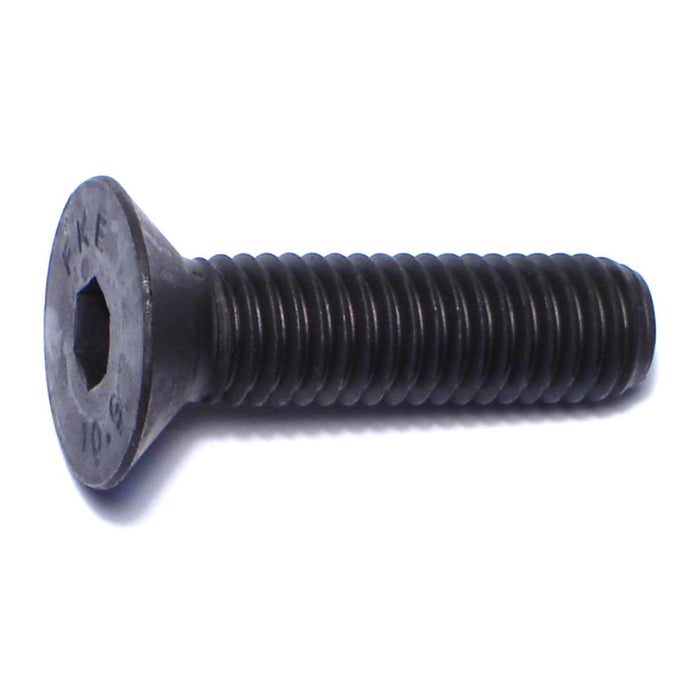 8mm-1.25 x 30mm Black Oxide Class 10.9 Steel Coarse Thread Flat Head Hex Socket Cap Screws