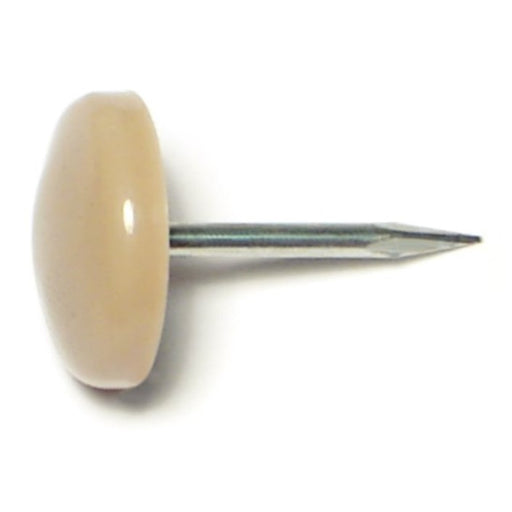 5/8" Beige Plastic Domed Tack Glides