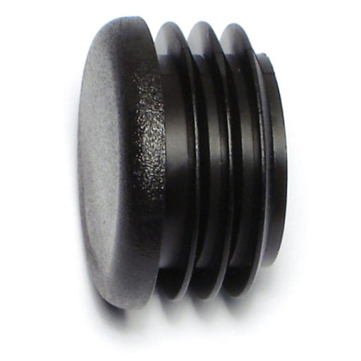 1" Black Plastic Round Cap Plugs