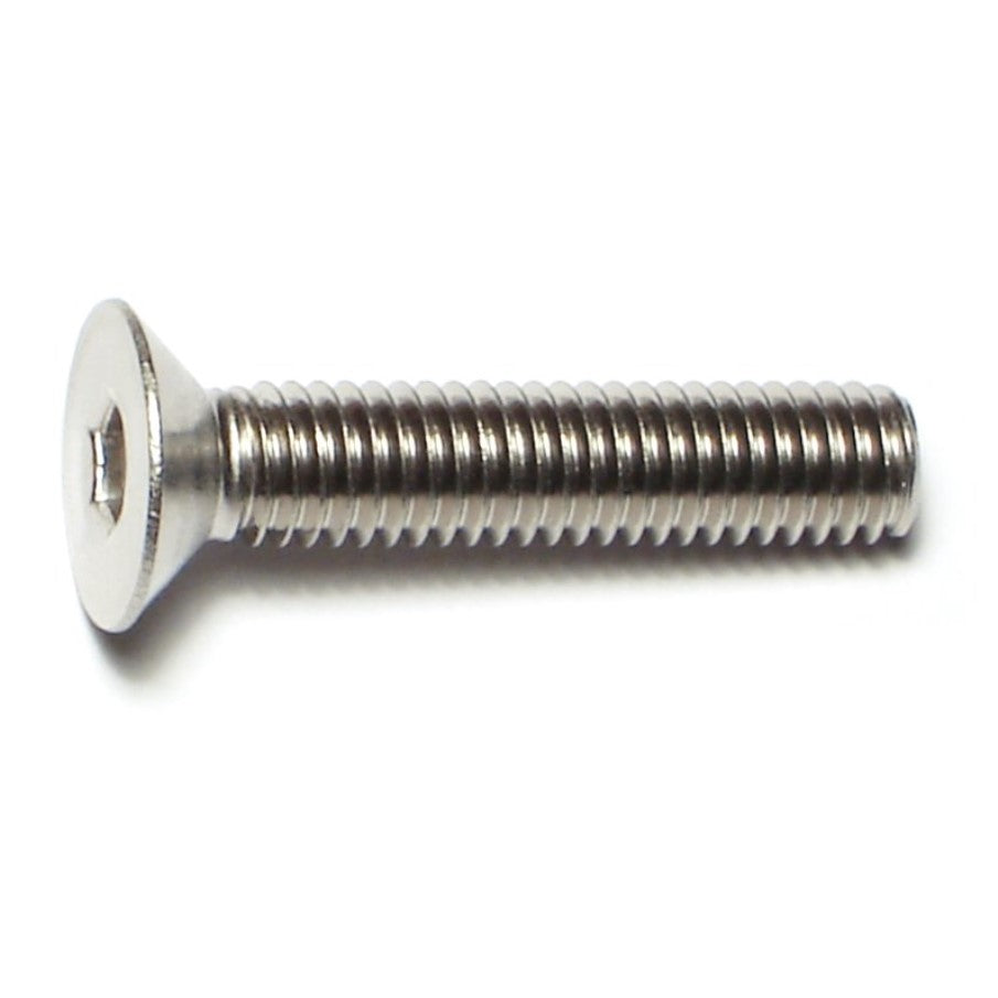 6mm-1.0 x 30mm A2 Stainless Steel Coarse Thread Flat Head Hex Socket Cap Screws