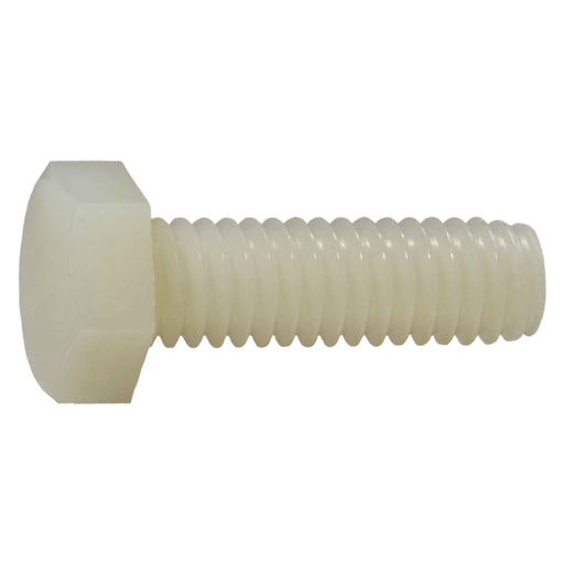 5/16"-18 x 1" Nylon Plastic Coarse Thread Hex Cap Screws