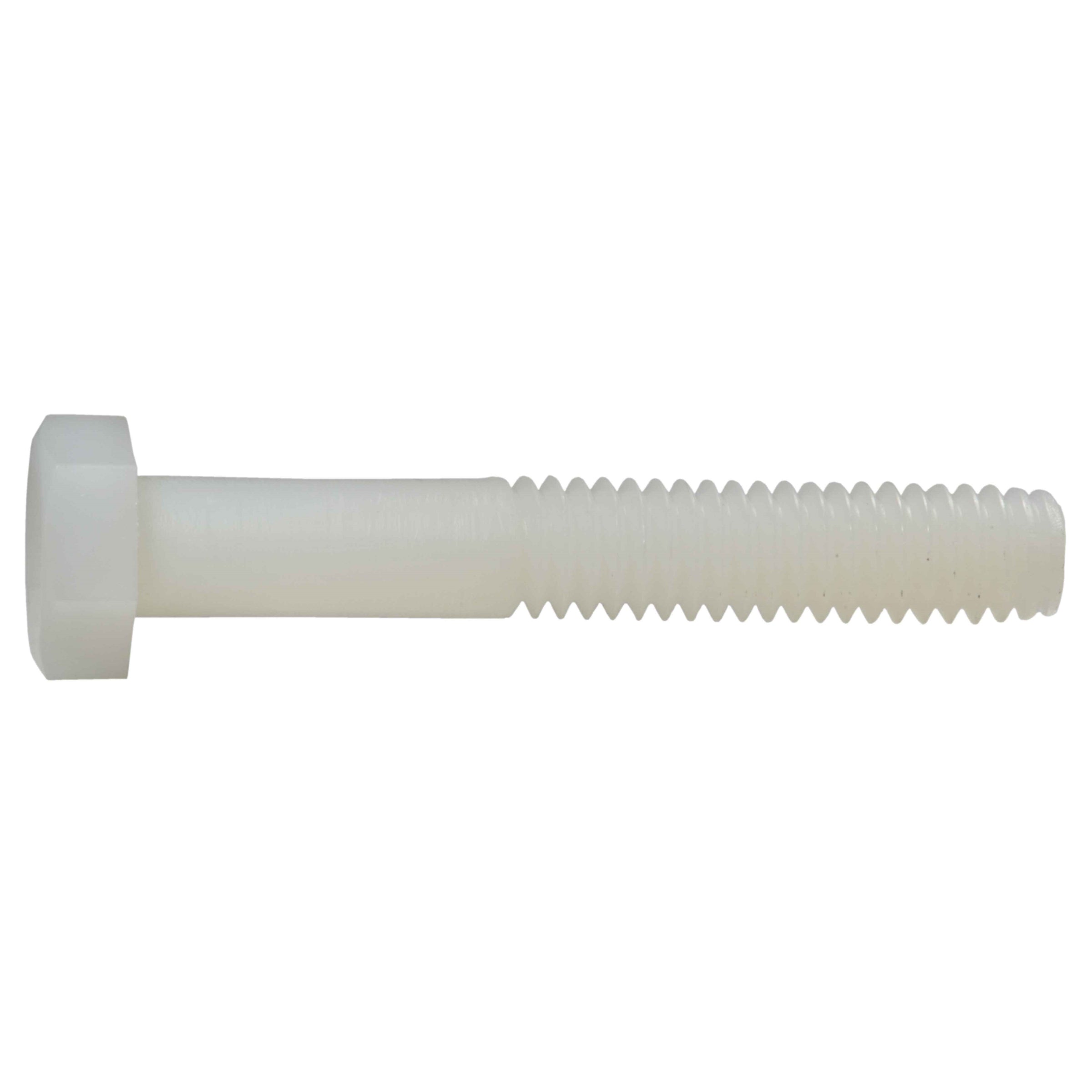 5/16"-18 x 2" Nylon Plastic Coarse Thread Hex Cap Screws