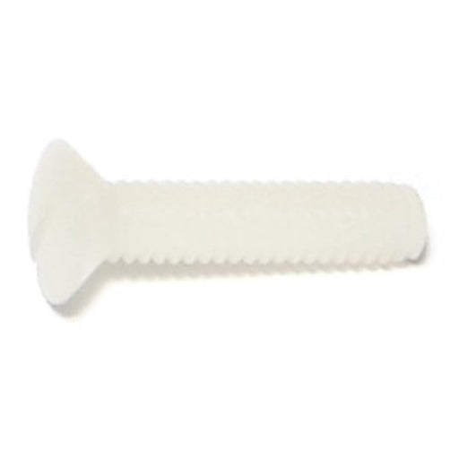 #8-32 x 3/4" Nylon Plastic Coarse Thread Slotted Oval Head Machine Screws