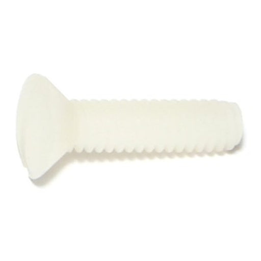1/4"-20 x 1" Nylon Plastic Coarse Thread Slotted Oval Head Machine Screws