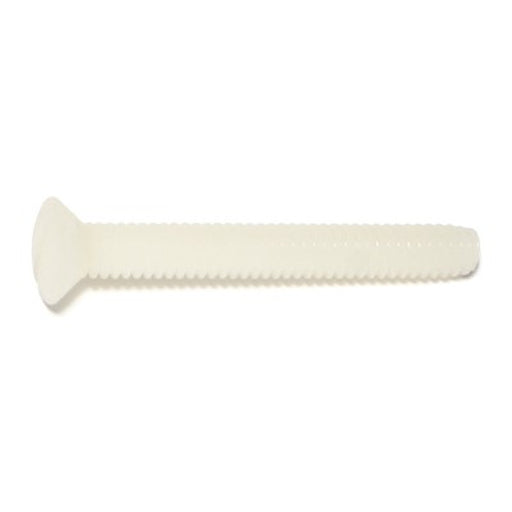 1/4"-20 x 2" Nylon Plastic Coarse Thread Slotted Oval Head Machine Screws