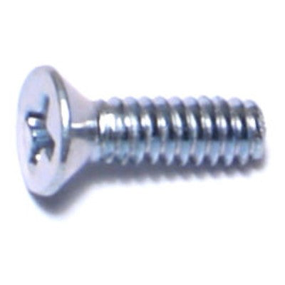 #4-40 x 3/8" Zinc Plated Steel Coarse Thread Phillips Flat Head Machine Screws