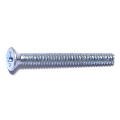 #4-40 x 1" Zinc Plated Steel Coarse Thread Phillips Flat Head Machine Screws