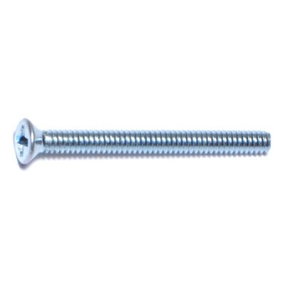 #4-40 x 1-1/4" Zinc Plated Steel Coarse Thread Phillips Flat Head Machine Screws