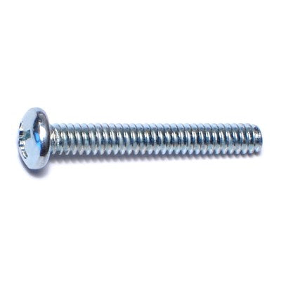 #6-32 x 1" Zinc Plated Steel Coarse Thread Phillips Pan Head Machine Screws