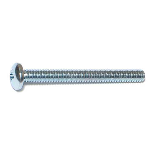 1/4"-20 x 2-1/2" Zinc Plated Steel Coarse Thread Phillips Pan Head Machine Screws