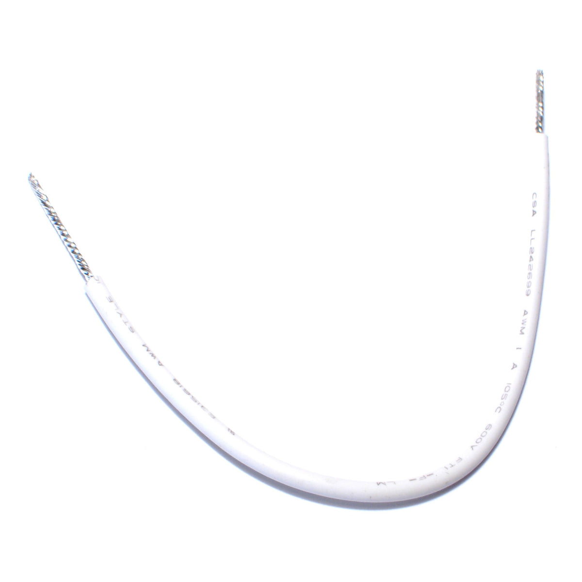 #18 x 6" White Switch Wire Lead