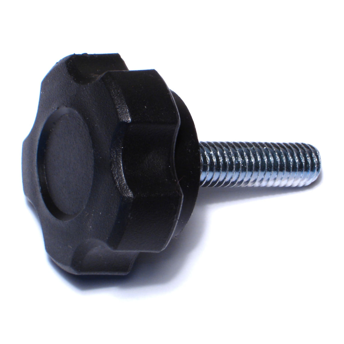 3/8"-16 x 1-3/4" Black Plastic Coarse Thread Fluted Knobs
