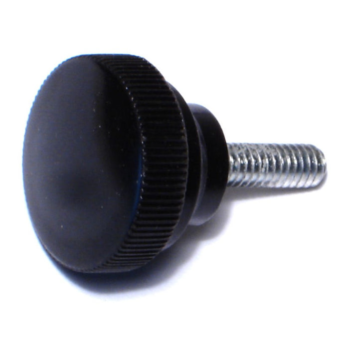 #8-32 x 3/4" Black Plastic Coarse Thread Knurled Knobs