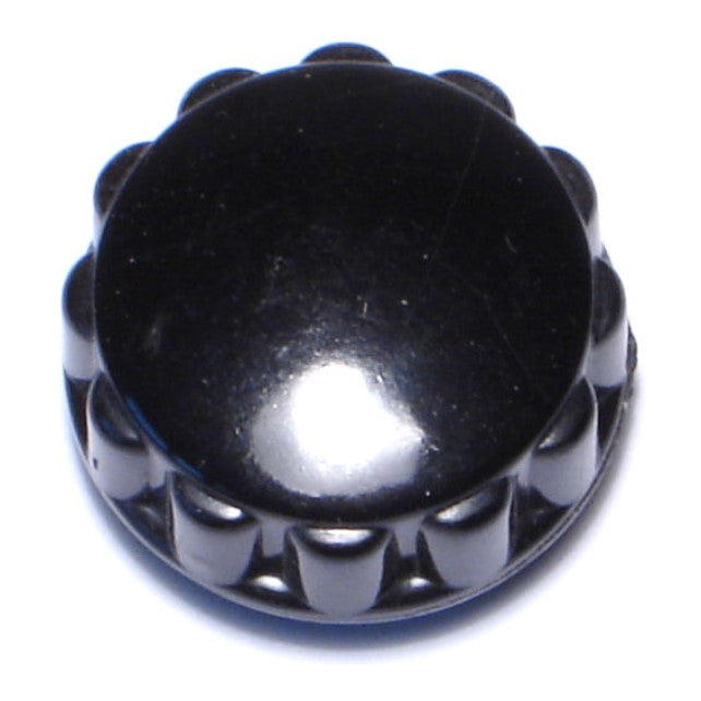 #8-32 x 7/8" Black Plastic Coarse Thread Knurled Knobs