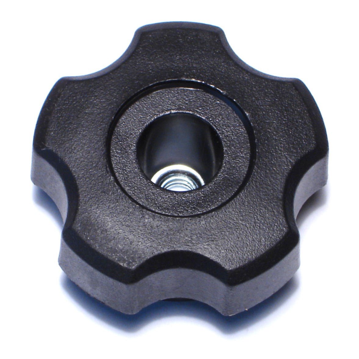 1/4"-20 x 1-3/4" Black Plastic Coarse Thread Fluted Knobs