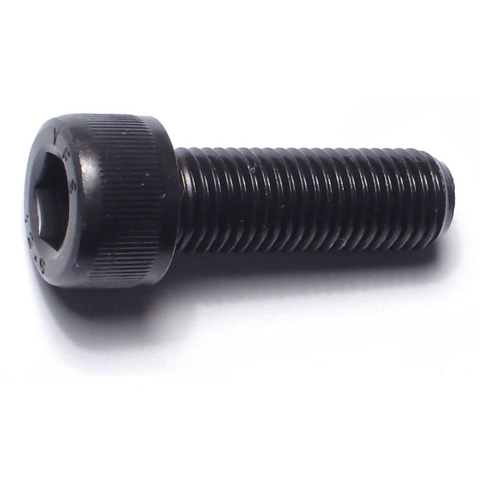 10mm-1.25 x 30mm Black Oxide Class 12.9 Steel Fine Thread Knurled Head Hex Socket Cap Screws