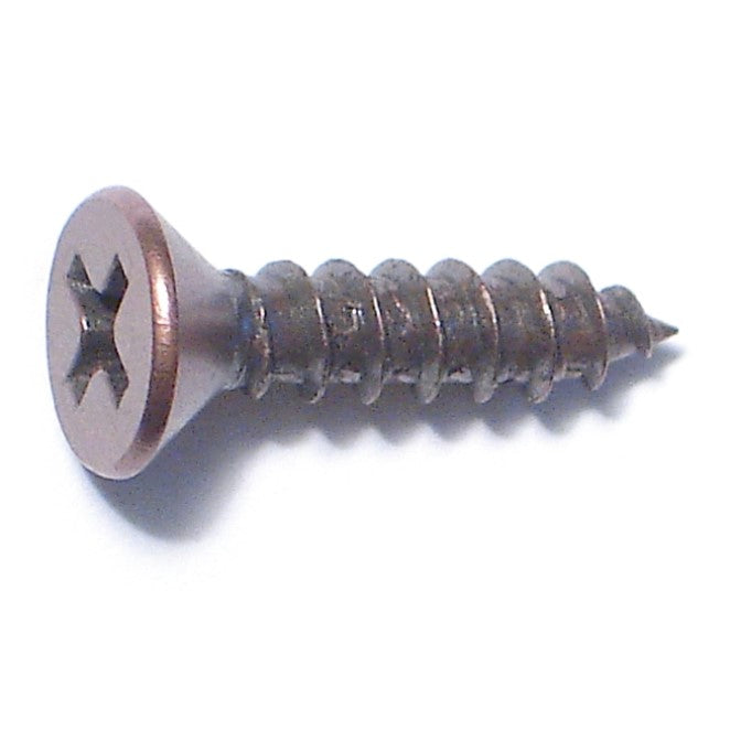 #9 x 3/4" Venetian Bronze Plated Steel Phillips Flat Head Hinge Screws