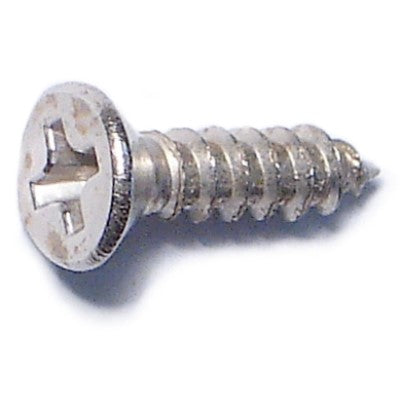 #5 x 1/2" Satin Nickel Plated Steel Phillips Flat Head Hinge Screws