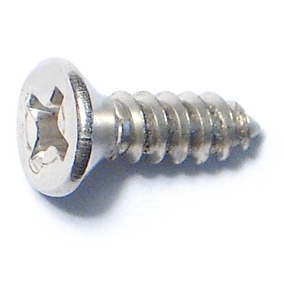 #7 x 1/2" Satin Nickel Plated Steel Phillips Flat Head Hinge Screws