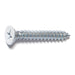 #9 x 1-1/4" White Steel Phillips Flat Head Hinge Screws