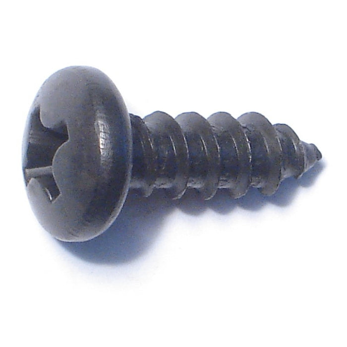 #14 x 3/4" Black Steel Phillips Pan Head Sheet Metal Screws