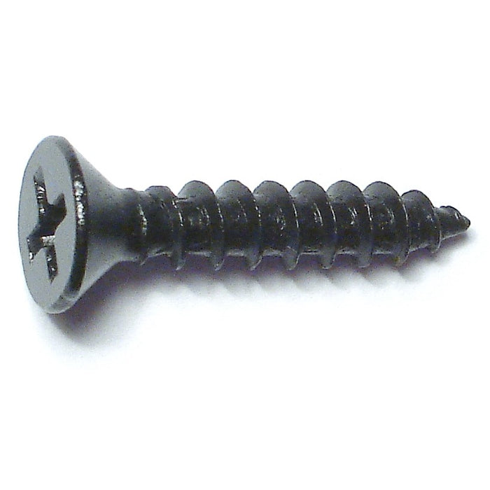 #10 x 1" Black Steel Phillips Flat Head Sheet Metal Screws