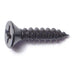 #12 x 1" Black Steel Phillips Flat Head Sheet Metal Screws