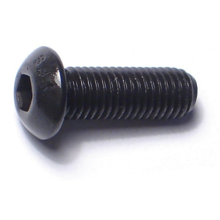 1/4"-28 x 3/4" Plain Steel Fine Thread Button Head Socket Cap Screws