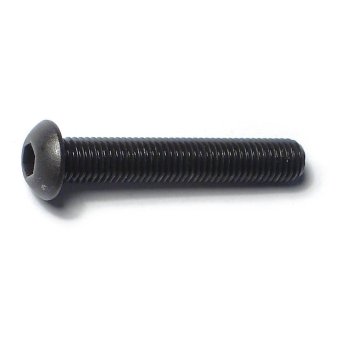 1/4"-28 x 1-1/2" Plain Steel Fine Thread Button Head Socket Cap Screws