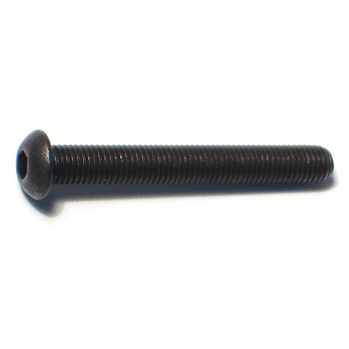 1/4"-28 x 2" Plain Steel Fine Thread Button Head Socket Cap Screws