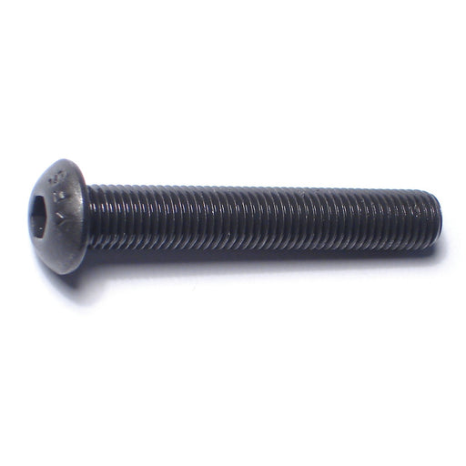 5/16"-24 x 2" Plain Steel Fine Thread Button Head Socket Cap Screws