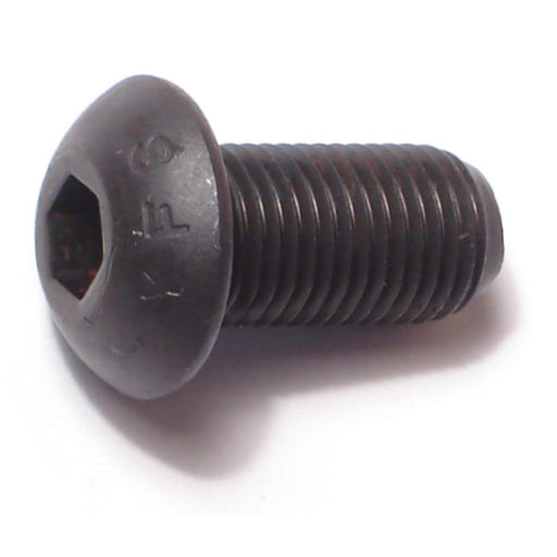 3/8"-24 x 3/4" Plain Steel Fine Thread Button Head Socket Cap Screws