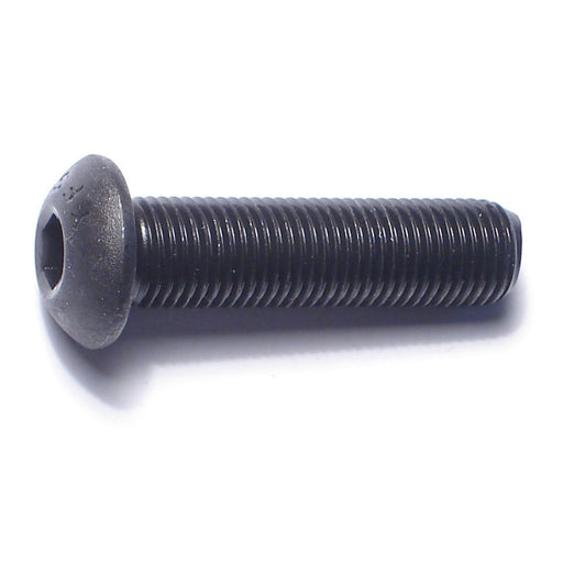 3/8"-24 x 1-1/2" Plain Steel Fine Thread Button Head Socket Cap Screws