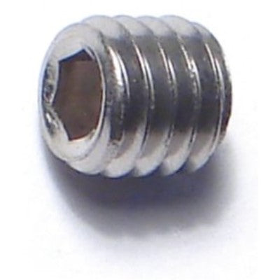 6mm-1.0 x 6mm A2 Stainless Steel Coarse Thread Cup Point Hex Socket Headless Set Screws