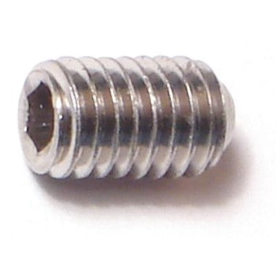 6mm-1.0 x 10mm A2 Stainless Steel Coarse Thread Cup Point Hex Socket Headless Set Screws