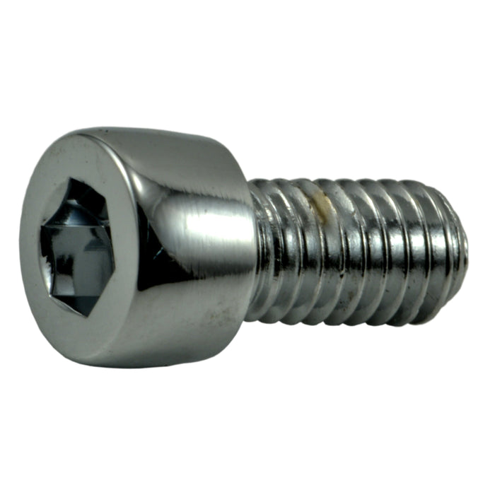 #10-32 x 3/8" Chrome Plated Steel Fine Thread Smooth Head Socket Cap Screws