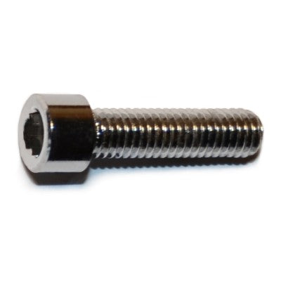 #10-32 x 3/4" Chrome Plated Steel Fine Thread Smooth Head Socket Cap Screws