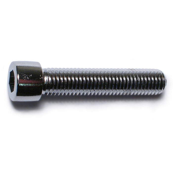 1/4"-28 x 1-1/4" Chrome Plated Steel Fine Thread Smooth Head Socket Cap Screws