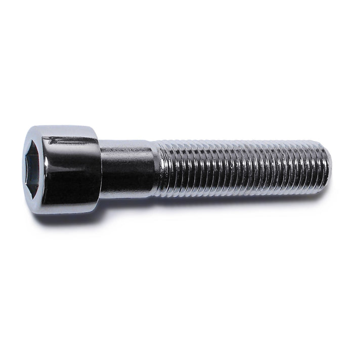 7/16"-20 x 2" Chrome Plated Steel Fine Thread Smooth Head Socket Cap Screws