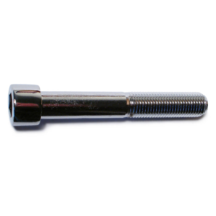 7/16"-20 x 3" Chrome Plated Steel Fine Thread Smooth Head Socket Cap Screws