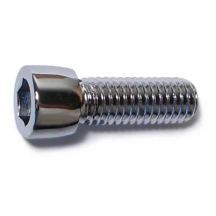 7/16"-14 x 1-1/4" Chrome Plated Steel Coarse Thread Smooth Head Socket Cap Screws