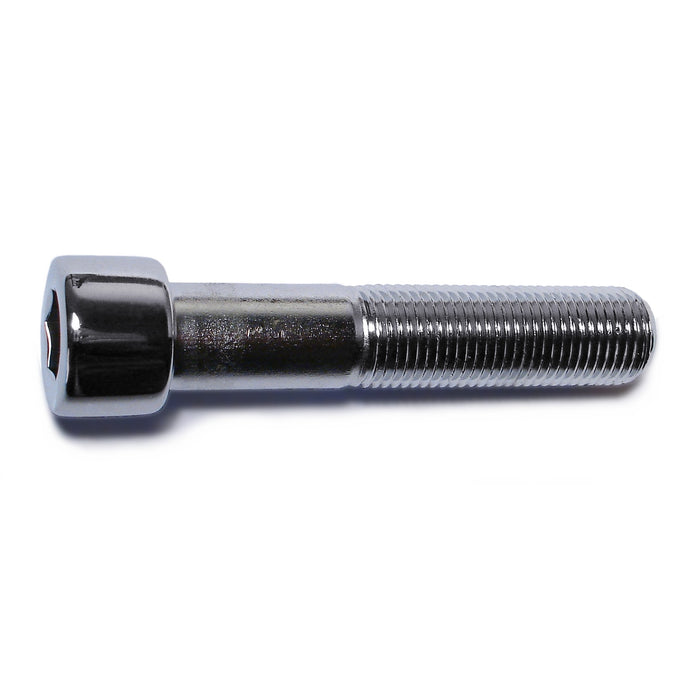 1/2"-20 x 2-1/2" Chrome Plated Steel Fine Thread Smooth Head Socket Cap Screws