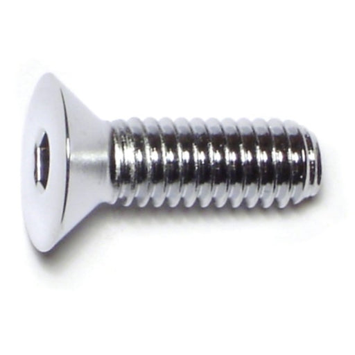 5/16"-18 x 1" Chrome Plated Grade 8 Steel Coarse Thread Flat Head Socket Cap Screws