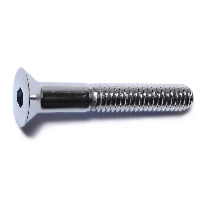 5/16"-18 x 2" Chrome Plated Steel Coarse Thread Flat Head Socket Cap Screws