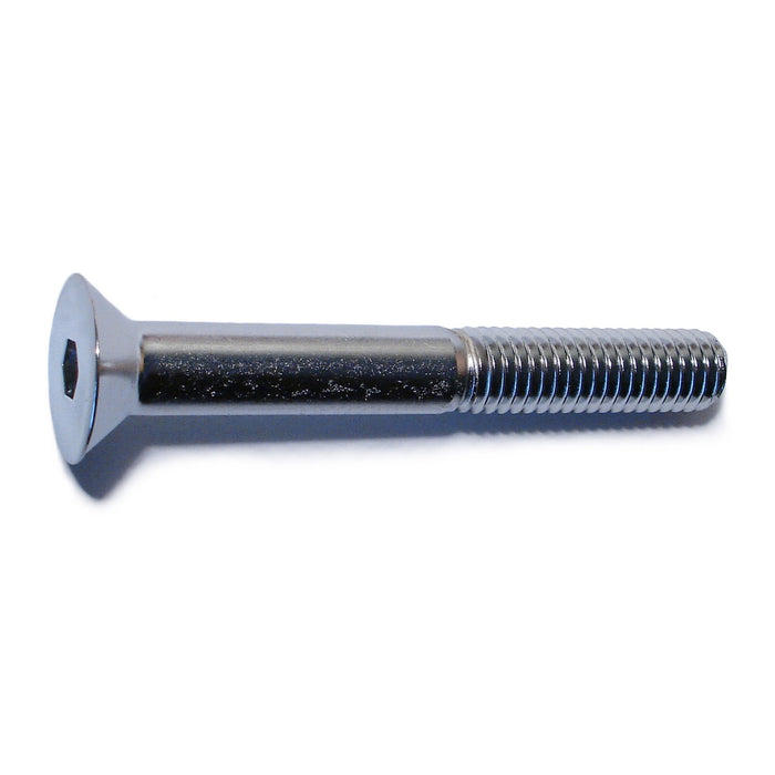 3/8"-16 x 3" Chrome Plated Steel Coarse Thread Flat Head Socket Cap Screws
