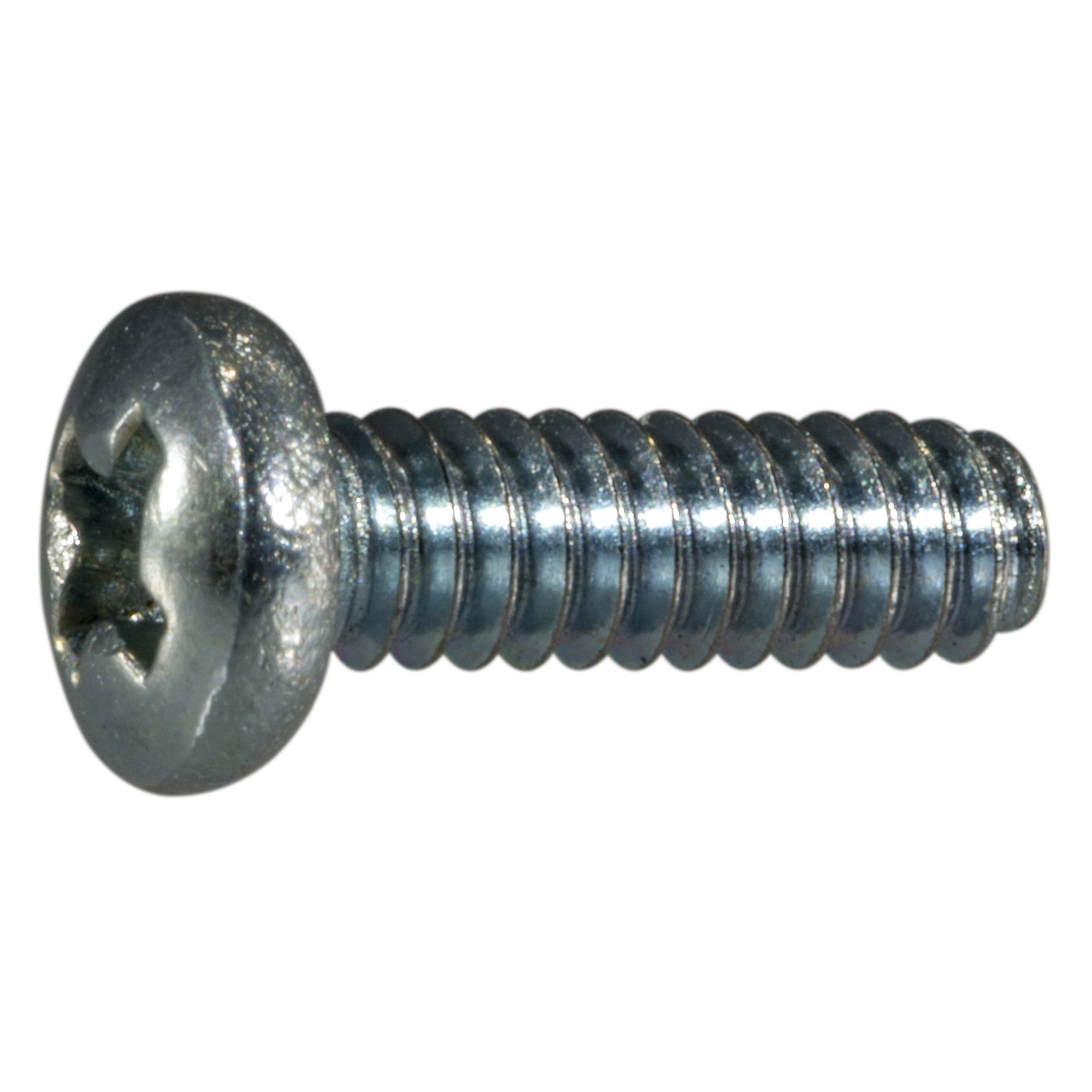#4-40 x 3/8" Zinc Plated Steel Coarse Thread Phillips Pan Head Machine Screws